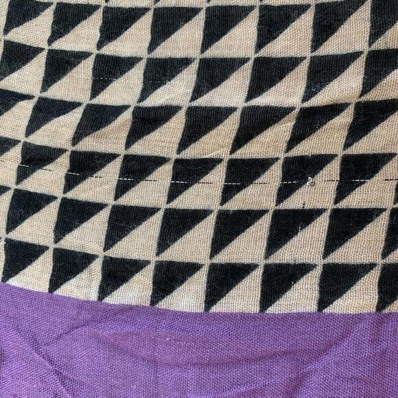 Chic Womens Scarf Green Purple Black White Geometric Shapes Houndstooth 38”x 76” - Picture 8 of 8